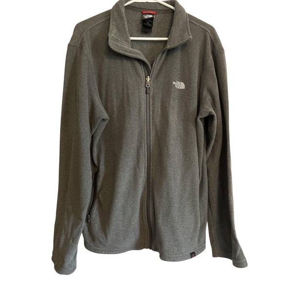 North Face Jacket womens Large Gray Full Zip Fleece Outdoor Lightweight Layer - Picture 1 of 5